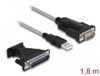 Delock Adapter USB 2.0 Type-A to 1 x Serial RS-232 D-Sub 9 + Adapter D-Sub 25
