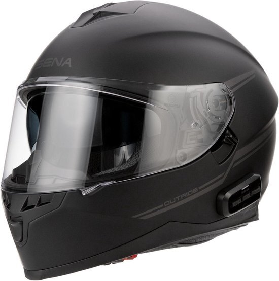 Sena Outride Casco integrale Con Interfono Bluetooth Integrato e connettività Smartphone (zwart, L)