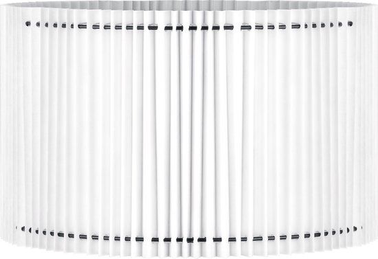 Home Sweet Home Papieren Gevouwen Lampenkap - Cilindrisch - Wit - ø40 x 20 cm - E27 fitting