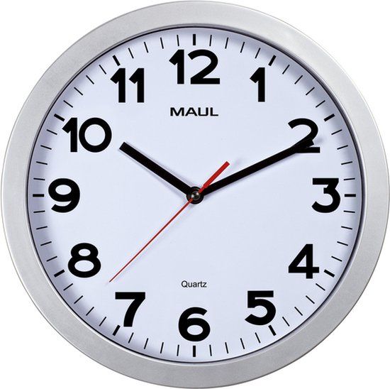 MAULstep 30 - Wandklok - 30 cm - Zilver