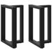 VidaXL Pieds de table 2 pièces Forme T 50x35x73 cm Acier Noir