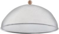 Sans marque Couvercle alimentaire en métal - Dôme en maille - Protéger les aliments en extérieur - Maille en acier inoxydable - 43 x 43 x 21,7 cm