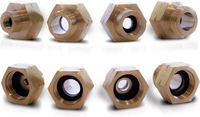 PELMOS Gasfles Adapterset - 4-delig - Messing - Goud