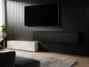 KINGSTON DUO Meuble tv-hifi 2 portes battantes 280 cm blanc mat/noir mat