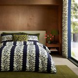 Orla Kiely Sycamore Stripe Space Blue dekbedovertrek set