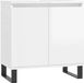 vidaXL Armoire de salle de bain 58x33x60 cm bois d'ingénierie blanc laqué brillant