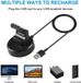DrPhone OSD1 Station de recharge – Câble de recharge USB – Station d'accueil pour Fitbit Charge 3/4 – Noir