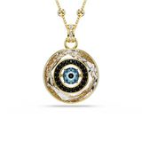 Swarovski Symbolica 5692166 Boze oog Ketting Goudkleur Blauw