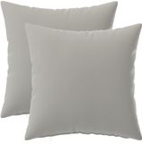 vidaXL - Kussensloop - 2 pcs - HEERLEN - Grijs - 35 x 35 cm - Polyester