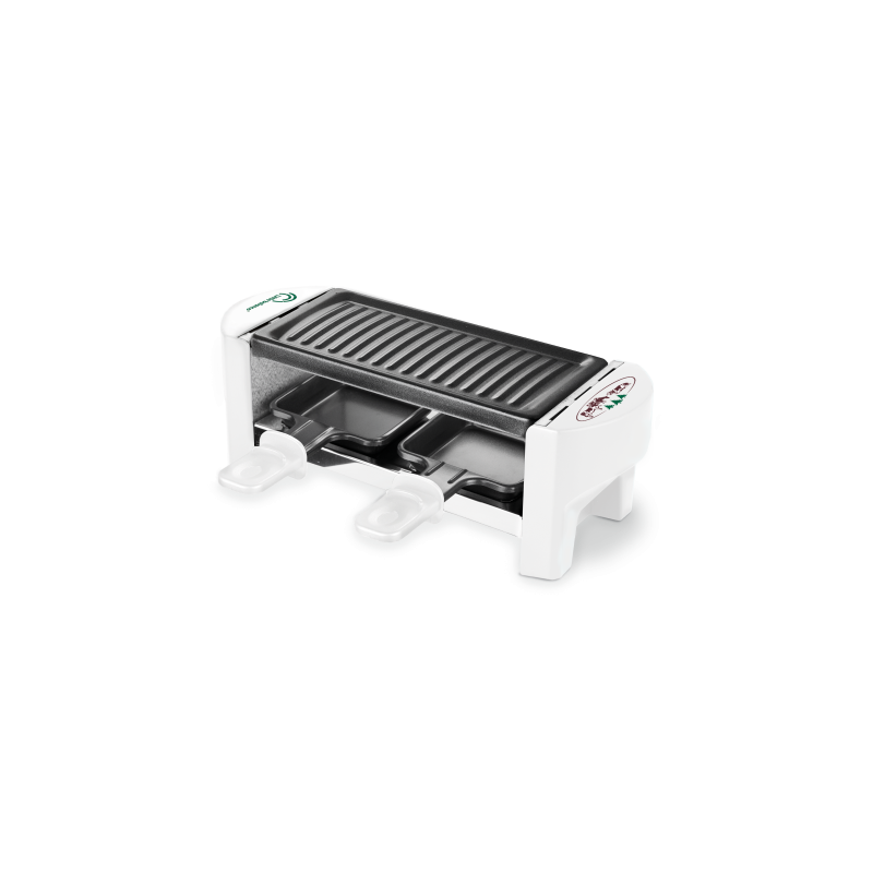 Little Balance 8614 Raclette Grill - Regelbare Thermostaat - Anti-aanbaklaag - Zwart/Wit