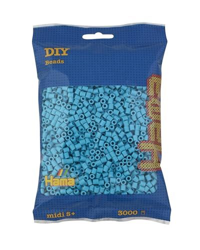 Hama - Strijkkralen - Midi - Azuurblauw - 3000 stuks