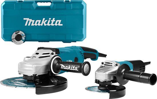Makita DK0054X1 Haakse slijper combiset (GA9020R / 9558NB) + 2 diamantschijven in koffer - 2200W - 230mm