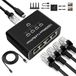 Merkloos Netwerksplitter Ethernet Splitter 4 poorten - Gigabit 1000 Mbps - Type-C netsnoer - Netwerkverdeler 1 naar 4 - Voor pc en tv-box