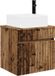 vidaXL Wandgemonteerde wastafelmeubel Oud hout 49 x 41 x 63 cm