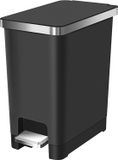 EKO Hana Slim 1 Pedaalemmer 10 liter Zwart Plastic