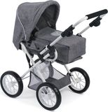 Bayer Chic 2000 Combi Poppenwagen LENI Jeans gris