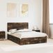vidaXL Bedframe met lade Rook Eiken 140 x 190 cm Bewerkt hout