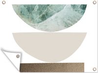 Poster de jardin - Formes pastel design marbre - 120x90 cm