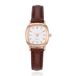 LGT JWLS Lookinggoodtoday LGT Roségoud dameshorloge met bruine leren band en witte wijzerplaat