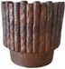 Merkloos PTMD Bloempot Elza bruin 18x18x17cm