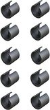 cyclingcolors 10 x ronde buiseindkap voor stoelpoten en meubelglijders, kunststof, zwart, om vast te klikken, vloerbescherming tafel (D1: 18-20 mm)