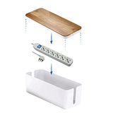 Electraline 300177 kabelorganizer met meervoudige contactdoos, wit