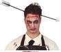 Fiestas Guirca Kunststof haarband - diadeem met pijl door hoofd - 50 cm - Halloween verkleed accessoires