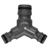 Gardena Profi-systeem Y-reduceerstuk: Tweewegverdeelstuk voor het tegelijkertijd gebruiken van twee apparaten, Y-verloopstuk, 30x20x20 cm