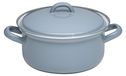 Casserole en Émail avec couvercle, 16 cm, 1,0 litre, Gris clair