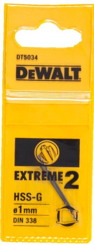 DeWALT DT5034 HSS-G metaalboor EXTREME 2™ 1x34mm - 2 stuks