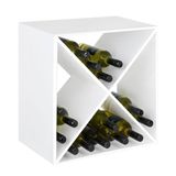 Carré Étagère à vin en métal blanc