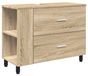 Sonoma Eiken Lavabo de salle de bain 80 x 35 x 60 cm Bois traité