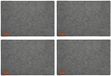 Cepewa Tafel placemats - 8 stuks - Vilt - Grijs - 30 x 45 cm