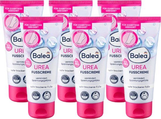 Balea Voetcrème met 10% Ureum - VOORDEELVERPAKKING - 6x 100ml | Geschikt voor diabetici
