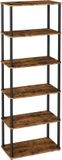 VASAGLE 6-laags staande plank, 23,8 x 60 x 173,4 cm, vintage bruin/zwart