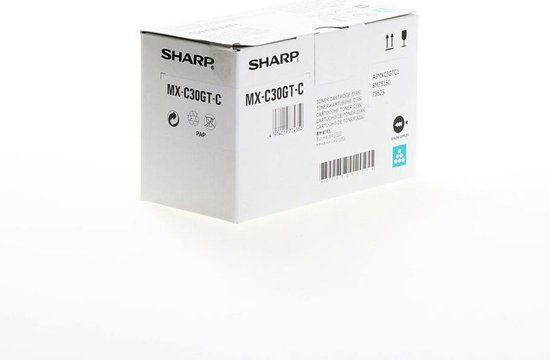 Sharp MX-C30GTC Cyan Toner Cartridge - 6000 Pages - Original