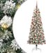 vidaXL Kunstmatige Hinged Kerstboom 300 LED's Groen en Wit 180 cm