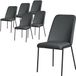 ML-Design Antraciet Eetkamerstoelen Set van 6