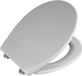 WENKO Toiletzitting Samos - Lichtgrijs - Duroplast - 37,5 x 44,5 x 10 cm