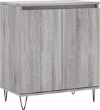 vidaXL Dressoir - 60x35x70 cm - Bewerkt Hout - Grijs Sonoma Eikenkleurig