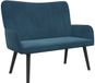 vidaXL Canapé 2 places Bleu 115 x 61 x 87 cm velours