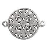 Rayher Mandala-bedelconnector, metalen sierelement ornament rond, 15 mm, ogen 1 mm ø, SB-