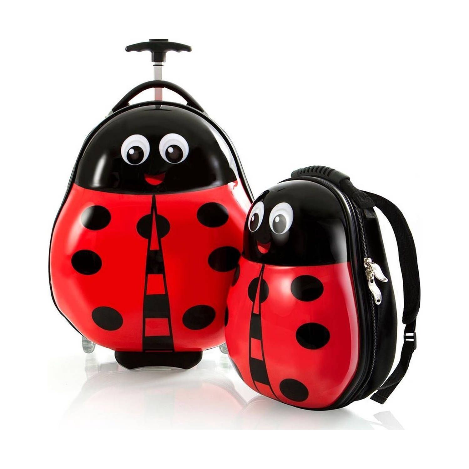 Heys reisset kinderkoffer met rugzak lieveheersbeestje