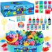 Waterelfen knutselset - 12 gels - 10 vormen - 4-10 jaar - Waterdieren