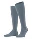 FALKE Airport lang eenkleurig wol katoen kniekousen heren blauw - maat 39-40