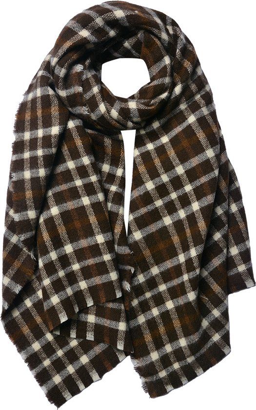 Juleeze Wintersjaal Dames - Bruin - 70x190 cm - Acryl