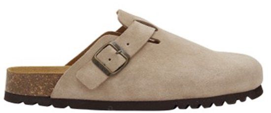 Scholl Klomp Olivier Suede Heren - Lichtbeige