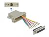 Delock D-Sub 25 pin female to RJ45 female Assembly Kit grey