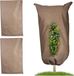 Markenlos Shenzhen Haorui Industrial Technology Co., Ltd. Beschermhoes voor planten - Set van 3 - Vorstbescherming - Ideaal voor de winter - 180 x 120 cm - Beige