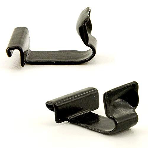 Vervangende deurclip M09 - metalen haakmodel smal, zwart